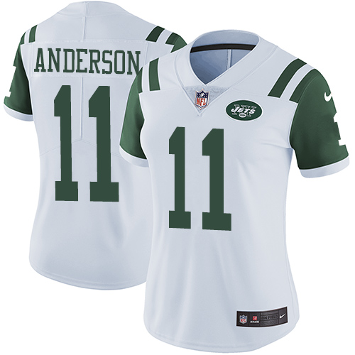 Women's Nike New York Jets #11 Robby Anderson White Vapor Untouchable Limited Player NFL Jersey