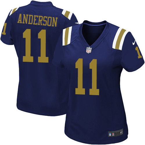 Women's Nike New York Jets #11 Robby Anderson Elite Navy Blue Alternate NFL Jersey