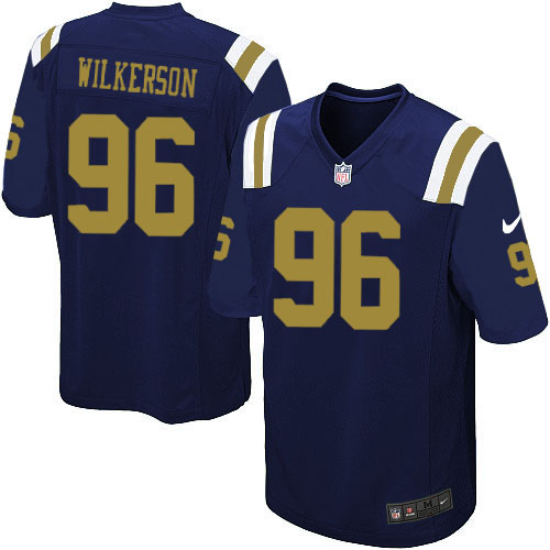Youth Nike New York Jets #96 Muhammad Wilkerson Elite Navy Blue Alternate NFL Jersey