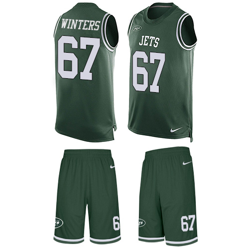 Men's Nike New York Jets #67 Brian Winters Limited Green Tank Top Suit NFL Jersey