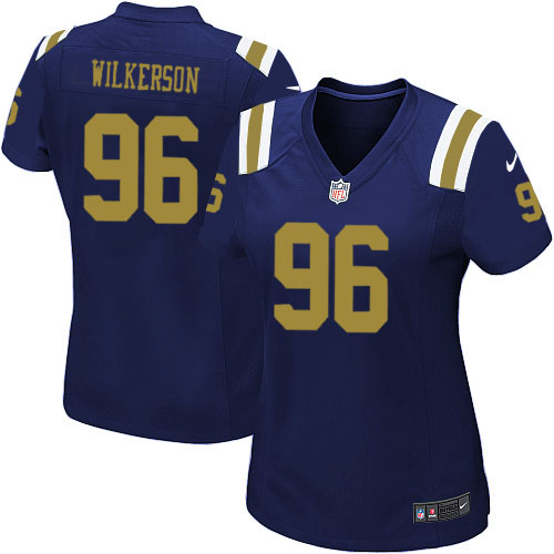 Women's Nike New York Jets #96 Muhammad Wilkerson Elite Navy Blue Alternate NFL Jersey