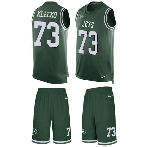 Men's Nike New York Jets #73 Joe Klecko Limited Green Tank Top Suit NFL Jersey