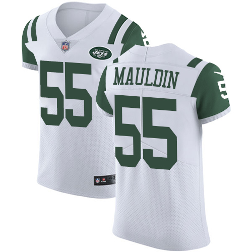 Men's Nike New York Jets #55 Lorenzo Mauldin Elite White NFL Jersey