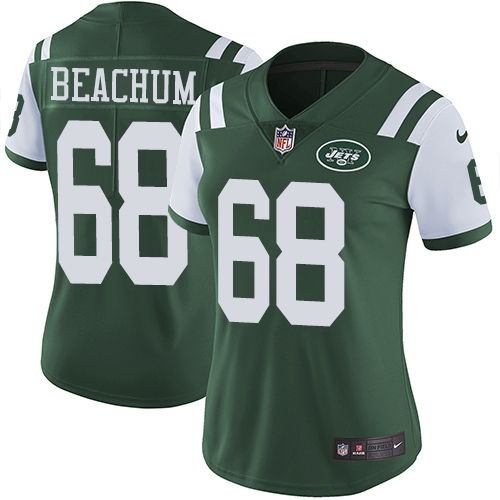 Women's Nike New York Jets #68 Kelvin Beachum Green Team Color Vapor Untouchable Limited Player NFL Jersey