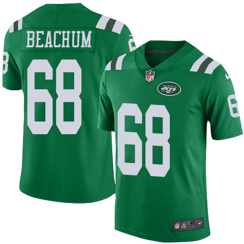 Men's Nike New York Jets #68 Kelvin Beachum Elite Green Rush Vapor Untouchable NFL Jersey
