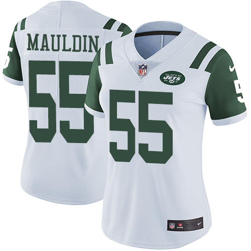 Women's Nike New York Jets #55 Lorenzo Mauldin White Vapor Untouchable Elite Player NFL Jersey