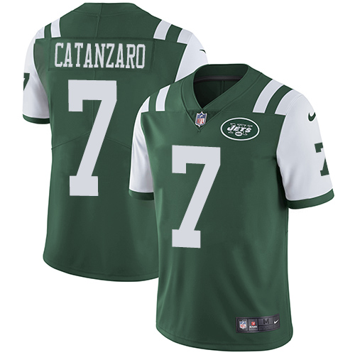 Men's Nike New York Jets #7 Chandler Catanzaro Green Team Color Vapor Untouchable Limited Player NFL Jersey