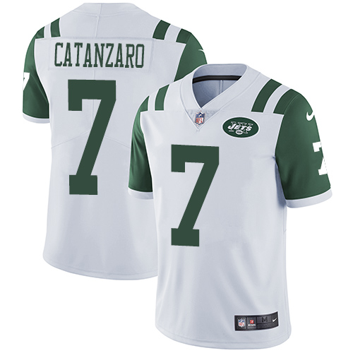 Men's Nike New York Jets #7 Chandler Catanzaro White Vapor Untouchable Limited Player NFL Jersey