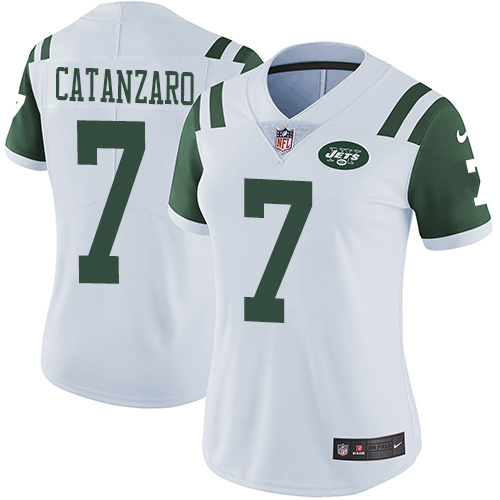 Women's Nike New York Jets #7 Chandler Catanzaro White Vapor Untouchable Limited Player NFL Jersey