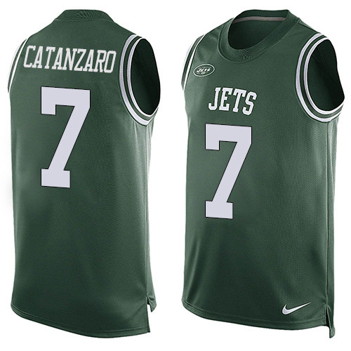 Men's Nike New York Jets #7 Chandler Catanzaro Limited Green Player Name & Number Tank Top NFL Jersey
