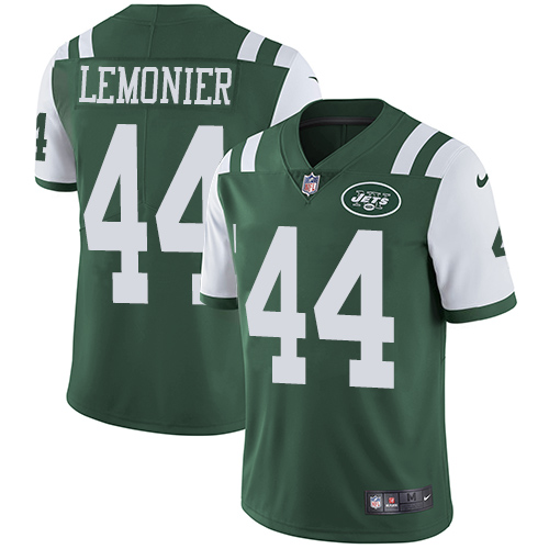 Men's Nike New York Jets #44 Corey Lemonier Green Team Color Vapor Untouchable Limited Player NFL Jersey