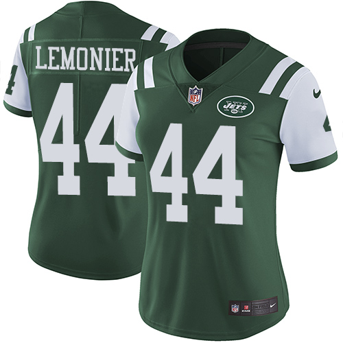 Women's Nike New York Jets #44 Corey Lemonier Green Team Color Vapor Untouchable Elite Player NFL Jersey