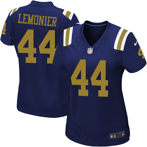 Women's Nike New York Jets #44 Corey Lemonier Elite Navy Blue Alternate NFL Jersey