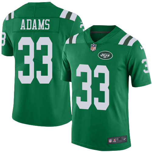 Men's Nike New York Jets #33 Jamal Adams Elite Green Rush Vapor Untouchable NFL Jersey