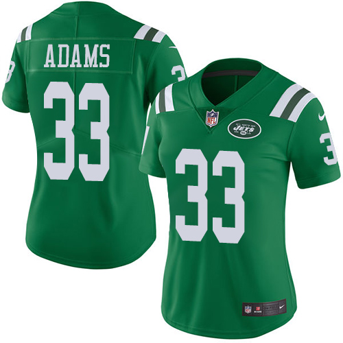 Women's Nike New York Jets #33 Jamal Adams Limited Green Rush Vapor Untouchable NFL Jersey