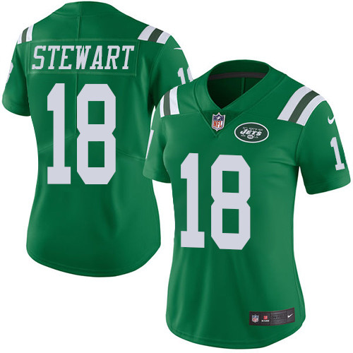 Women's Nike New York Jets #18 ArDarius Stewart Limited Green Rush Vapor Untouchable NFL Jersey