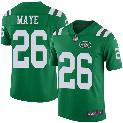 Men's Nike New York Jets #26 Marcus Maye Elite Green Rush Vapor Untouchable NFL Jersey