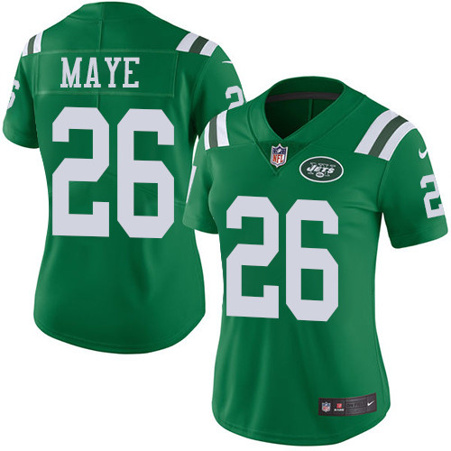Women's Nike New York Jets #26 Marcus Maye Limited Green Rush Vapor Untouchable NFL Jersey