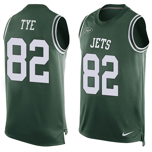 Men's Nike New York Jets #82 Will Tye Limited Green Player Name & Number Tank Top NFL Jersey