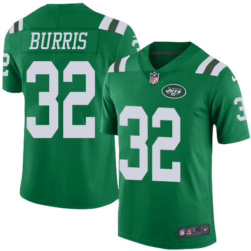 Men's Nike New York Jets #32 Juston Burris Elite Green Rush Vapor Untouchable NFL Jersey