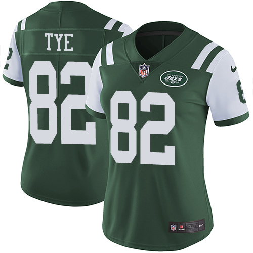 Women's Nike New York Jets #82 Will Tye Green Team Color Vapor Untouchable Limited Player NFL Jersey