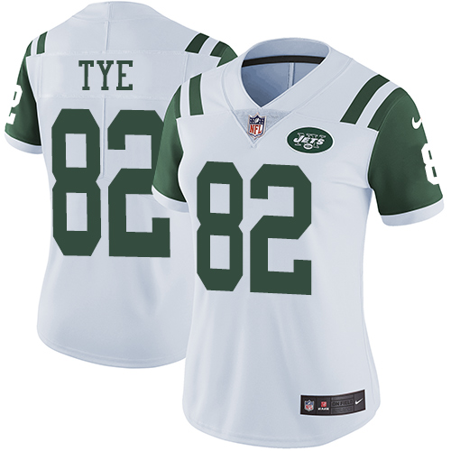 Women's Nike New York Jets #82 Will Tye White Vapor Untouchable Limited Player NFL Jersey