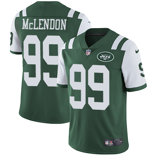 Men's Nike New York Jets #99 Steve McLendon Green Team Color Vapor Untouchable Limited Player NFL Jersey