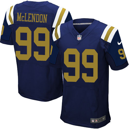Men's Nike New York Jets #99 Steve McLendon Elite Navy Blue Alternate NFL Jersey