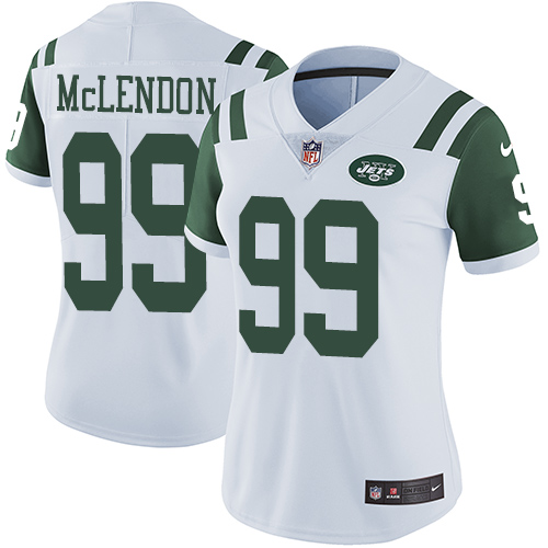 Women's Nike New York Jets #99 Steve McLendon White Vapor Untouchable Elite Player NFL Jersey
