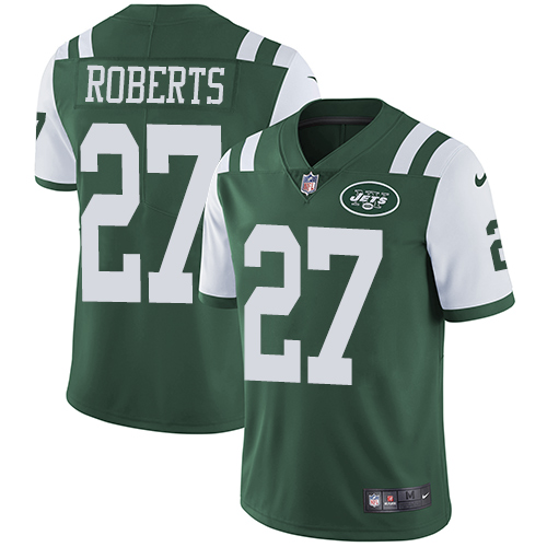 Men's Nike New York Jets #27 Darryl Roberts Green Team Color Vapor Untouchable Limited Player NFL Jersey