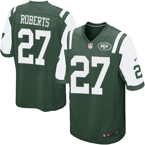Men's Nike New York Jets #27 Darryl Roberts Game Green Team Color NFL Jersey