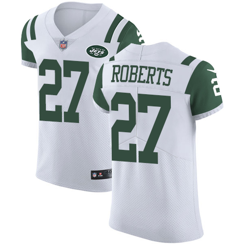 Men's Nike New York Jets #27 Darryl Roberts Elite White NFL Jersey