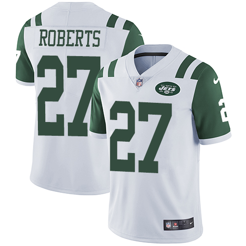Men's Nike New York Jets #27 Darryl Roberts White Vapor Untouchable Limited Player NFL Jersey