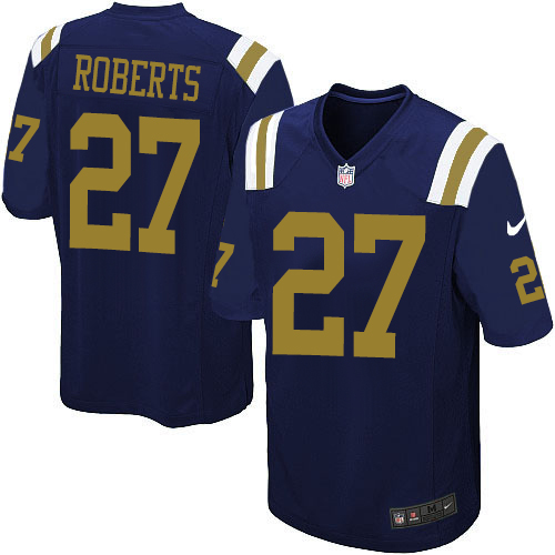 Youth Nike New York Jets #27 Darryl Roberts Elite Navy Blue Alternate NFL Jersey