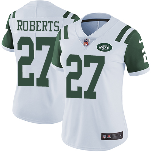 Women's Nike New York Jets #27 Darryl Roberts White Vapor Untouchable Limited Player NFL Jersey