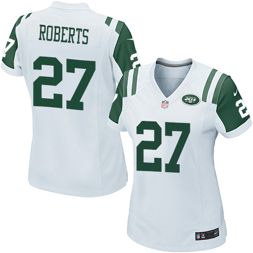 Women's Nike New York Jets #27 Darryl Roberts Game White NFL Jersey