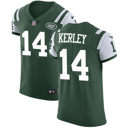 Men's Nike New York Jets #14 Jeremy Kerley Green Team Color Vapor Untouchable Elite Player NFL Jersey
