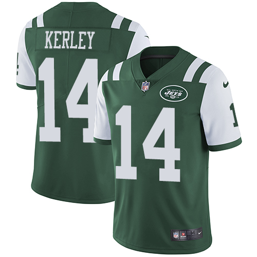 Men's Nike New York Jets #14 Jeremy Kerley Green Team Color Vapor Untouchable Limited Player NFL Jersey