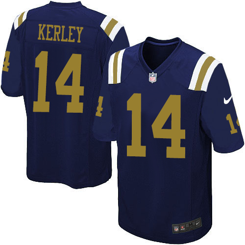 Youth Nike New York Jets #14 Jeremy Kerley Elite Navy Blue Alternate NFL Jersey