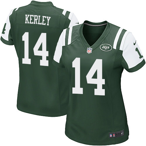 Women's Nike New York Jets #14 Jeremy Kerley Game Green Team Color NFL Jersey