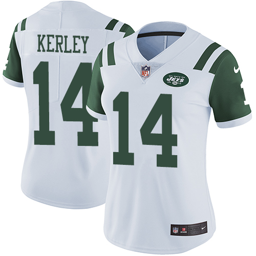 Women's Nike New York Jets #14 Jeremy Kerley White Vapor Untouchable Limited Player NFL Jersey