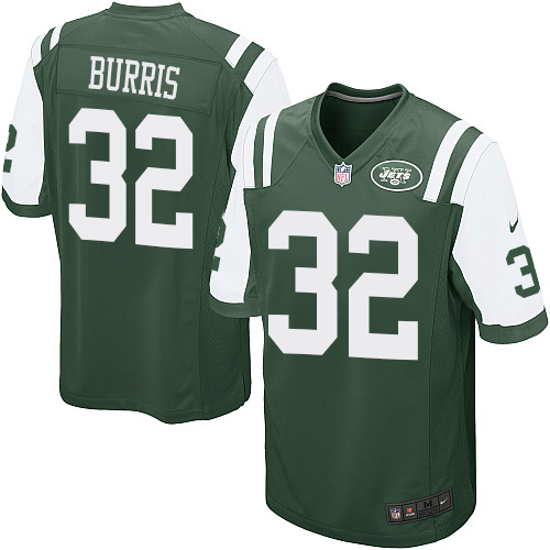 Men's Nike New York Jets #32 Juston Burris Game Green Team Color NFL Jersey