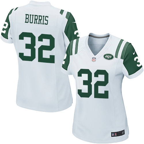 Women's Nike New York Jets #32 Juston Burris Game White NFL Jersey