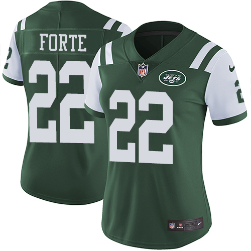Women's Nike New York Jets #22 Matt Forte Green Team Color Vapor Untouchable Elite Player NFL Jersey