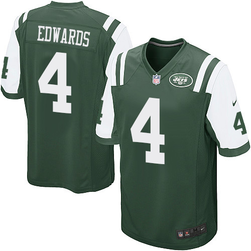 Men's Nike New York Jets #4 Lac Edwards Game Green Team Color NFL Jersey