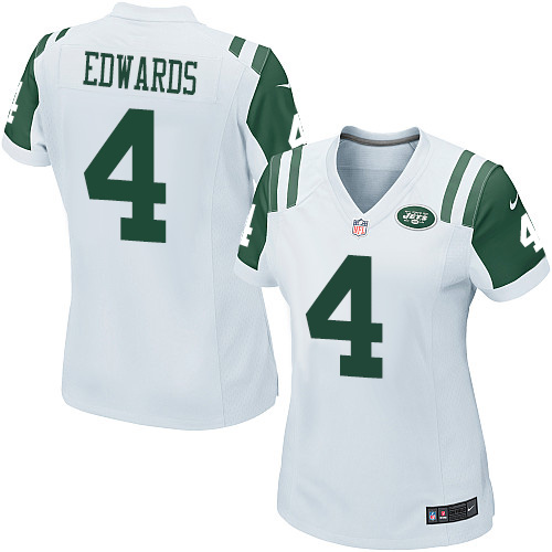 Women's Nike New York Jets #4 Lac Edwards Game White NFL Jersey