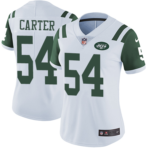 Women's Nike New York Jets #54 Bruce Carter White Vapor Untouchable Elite Player NFL Jersey