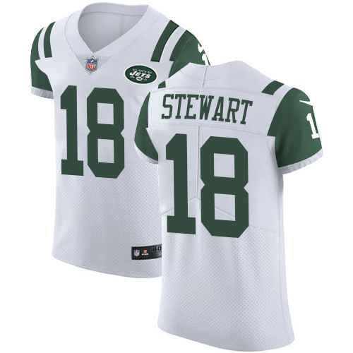 Men's Nike New York Jets #18 ArDarius Stewart Elite White NFL Jersey