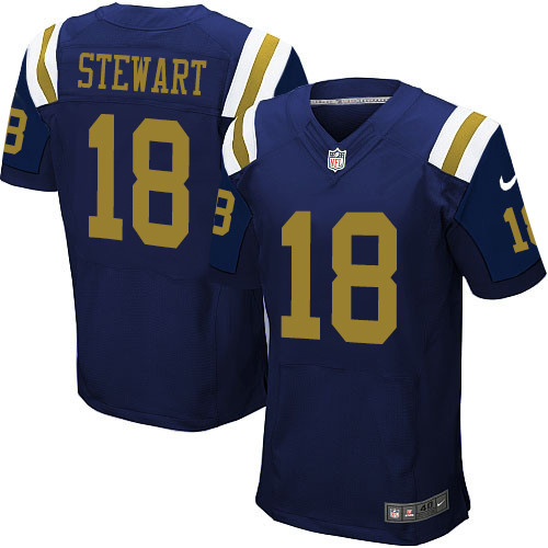 Men's Nike New York Jets #18 ArDarius Stewart Elite Navy Blue Alternate NFL Jersey