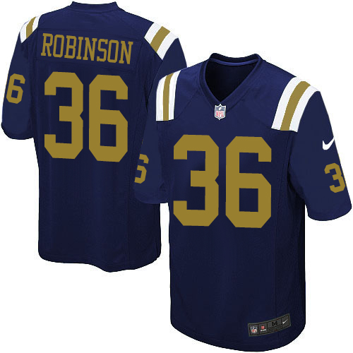 Youth Nike New York Jets #36 Rashard Robinson Elite Navy Blue Alternate NFL Jersey
